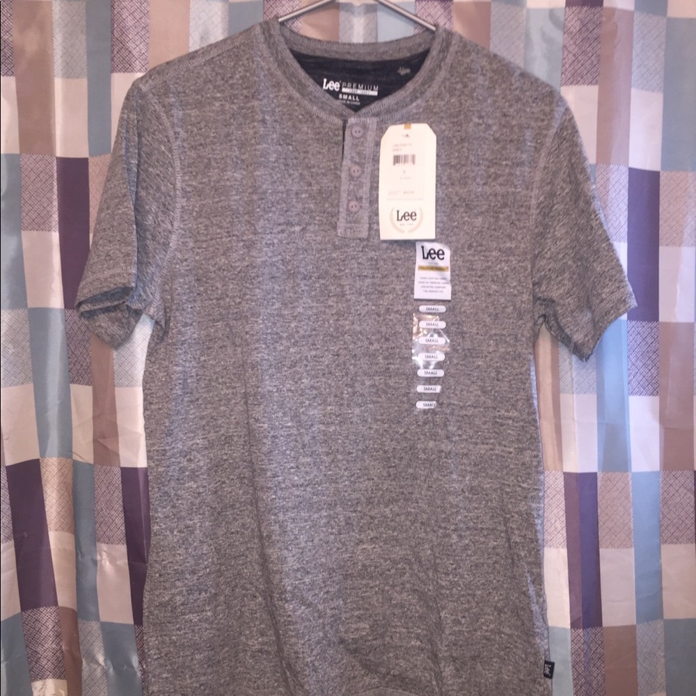 Grey Henley tee shirt